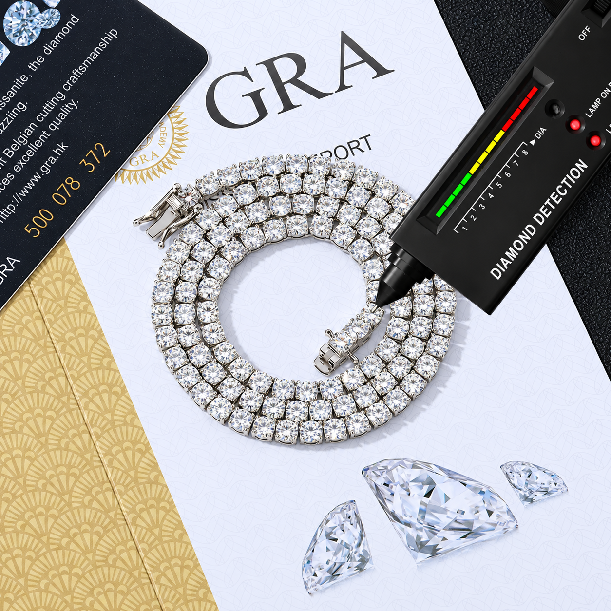 Moissanite Tennis Bracelet detail