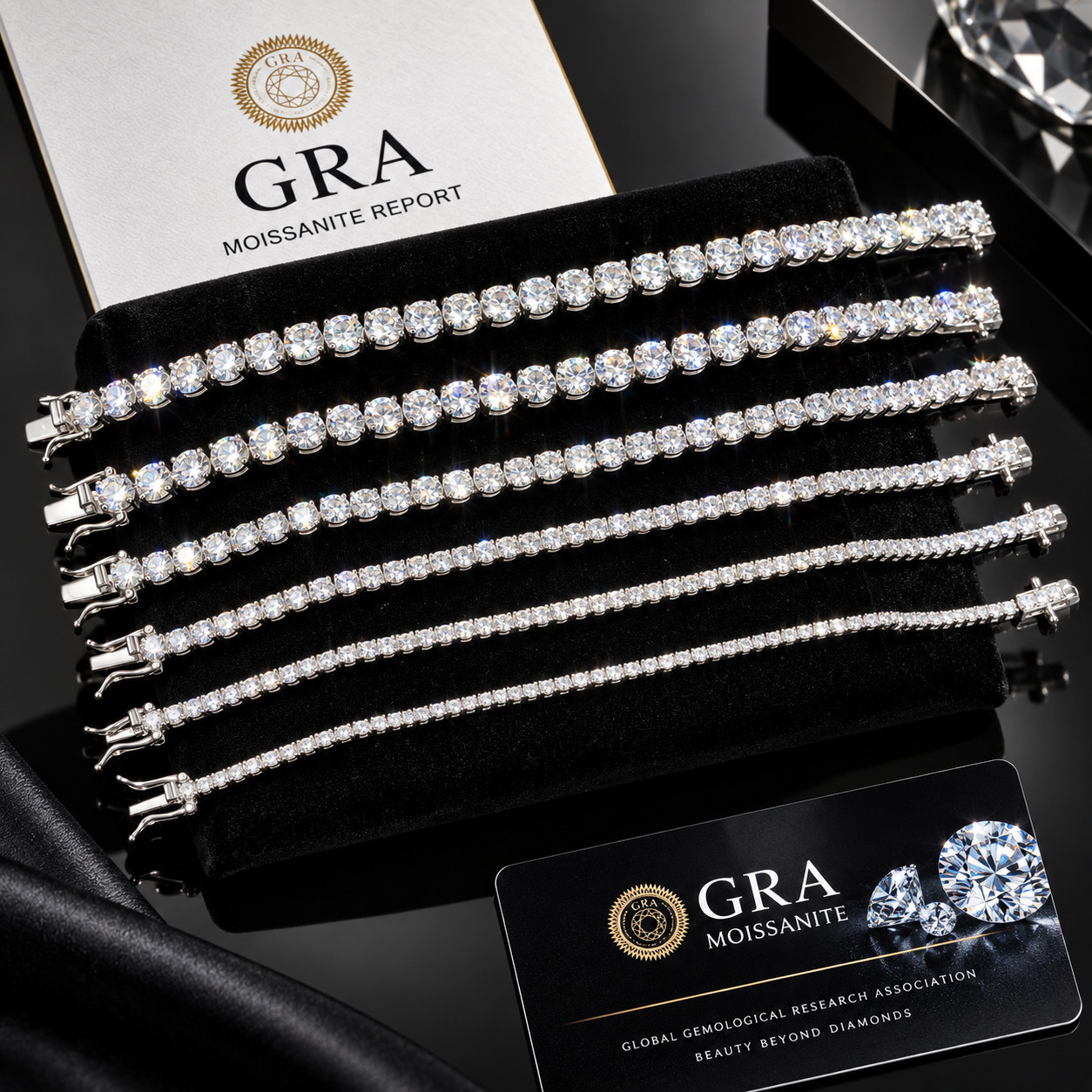 Moissanite Tennis Bracelet detail