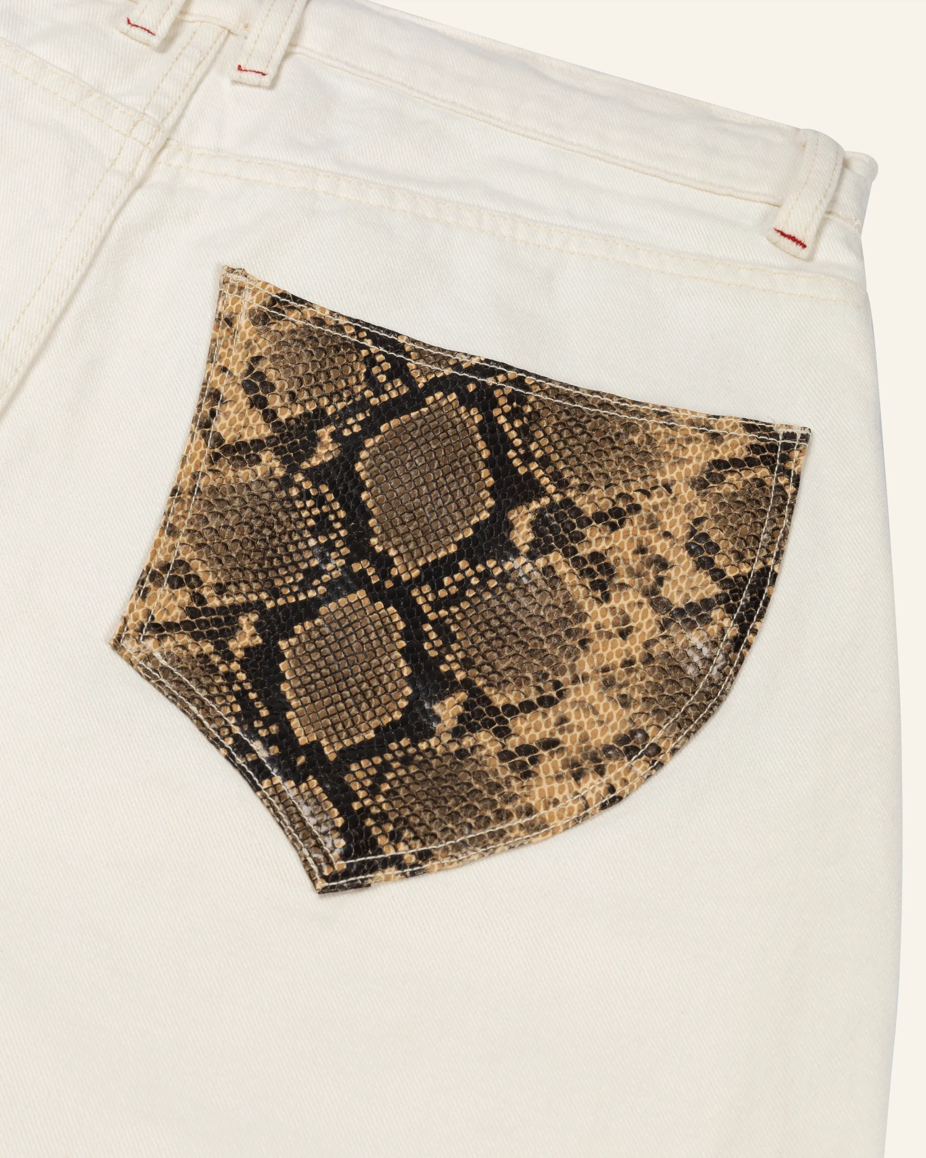 Serpent Embroidered Baggy Pants detail