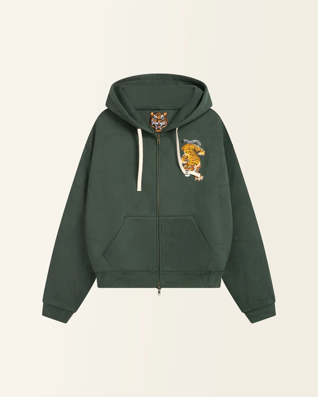Embroided Tiger Zip Up Hoodie alternate